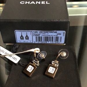 RARE! BRAND NEW! CHANEL perfume bottle earrings
